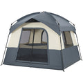 Boelk Four-Person Cabin Tent 240 x 220 cm Slate and Cream - Product view