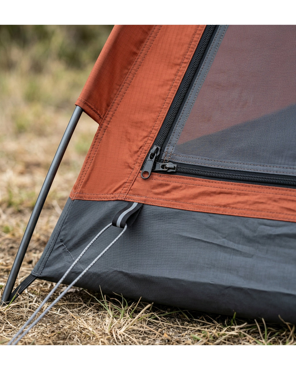 Boelk Single-Person A-Frame Tent 220 x 90 cm Rust and Charcoal - Detail view