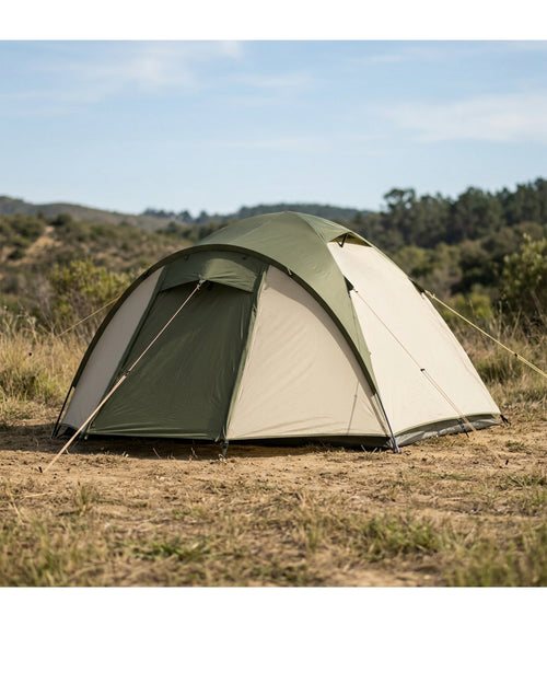 Boelk Two-Person Dome Tent 210 x 150 cm Olive and Sand - Lifestyle view